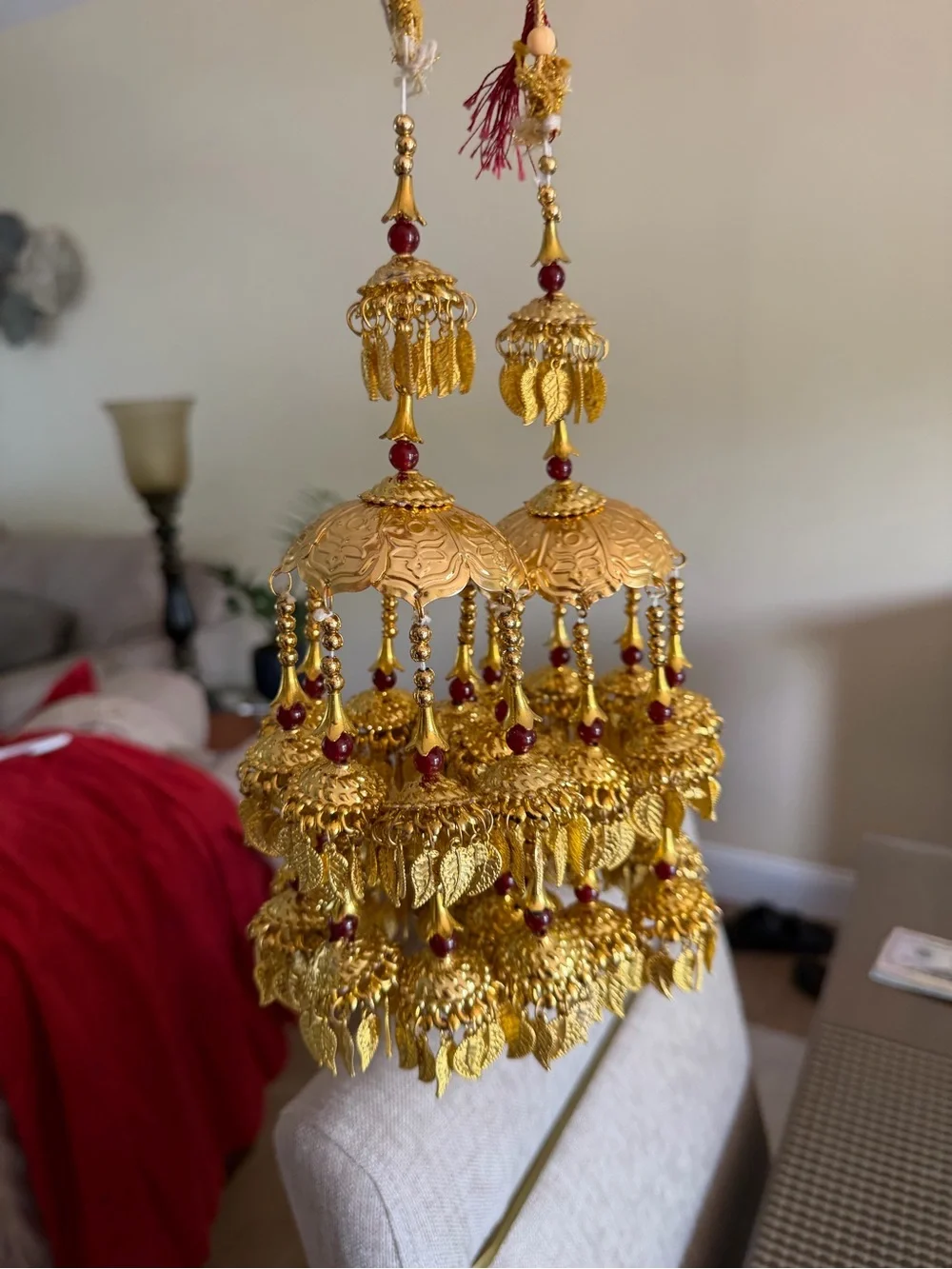 Gold and Maroon Bridal kaleeren - Women Jewelry